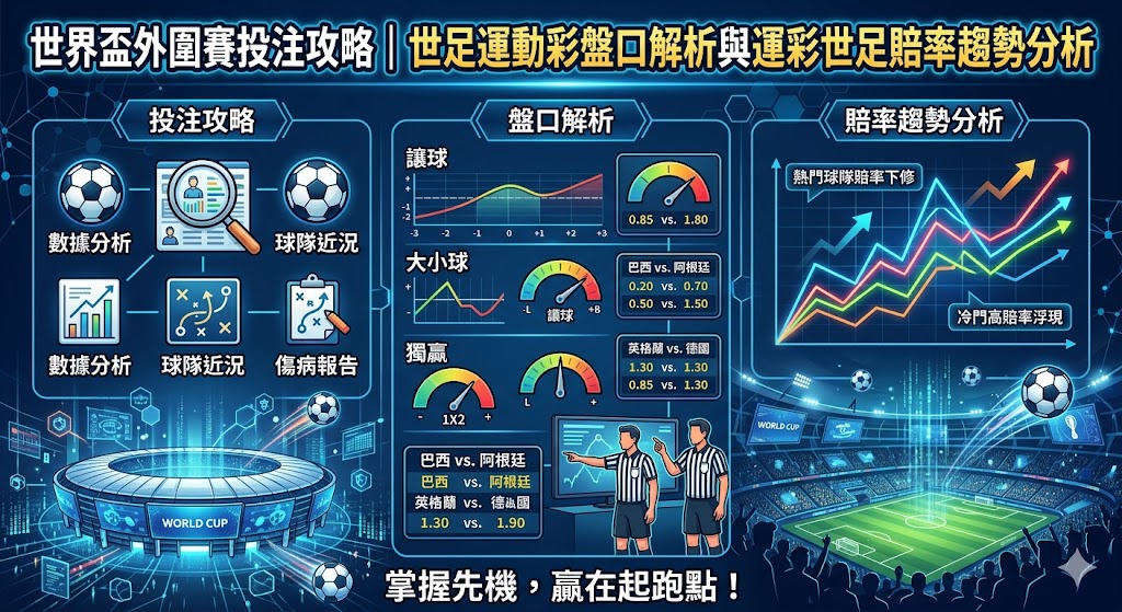 世界盃外圍賽投注攻略｜世足運動彩盤口解析與運彩世足賠率趨勢分析