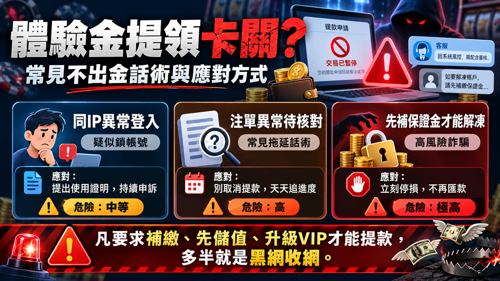 體驗金不代表能直接領現,先確認流水門檻與出金資格,避免踩到活動限制。 體驗金不代表能直接領現,先確認流水門檻與出金資格,避免踩到活動限制。